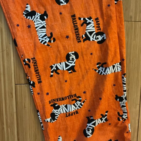 S Happy Halloweenie Mummy Weenie Dog Pajama Pants Lounge Halloween Dachshund - Picture 3 of 5